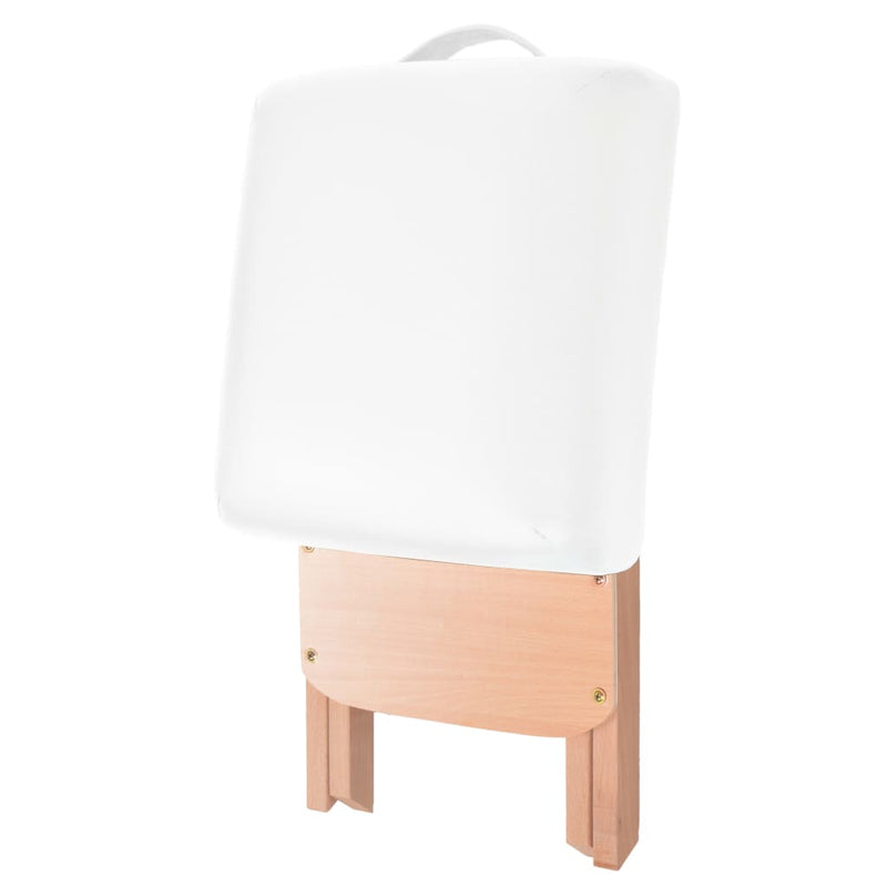 Load image into Gallery viewer, Vidaxl massagekruk met 12 cm dikke zitting inklapbaar wit
