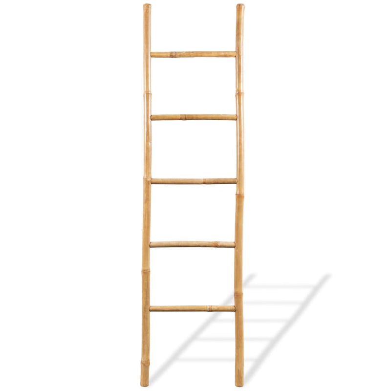 Load image into Gallery viewer, Vidaxl handdoekladder met 5 sporten 150 cm bamboe
