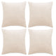 VidaXL Kussenhoezen 4 st 40x40 cm stof gebroken wit