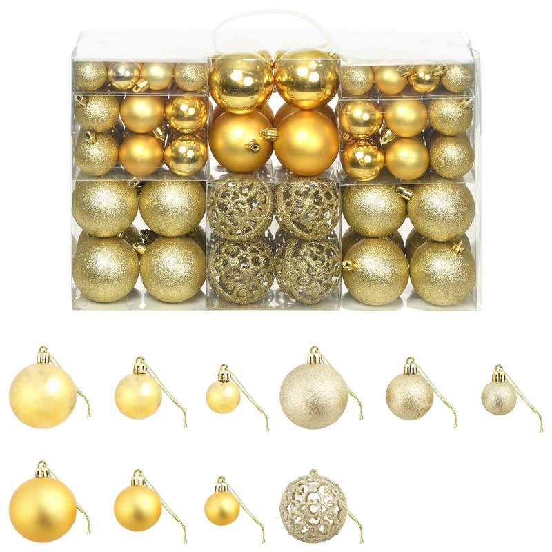 Load image into Gallery viewer, Vidaxl 100-delige kerstballenset 3 4 6 cm goudkleurig
