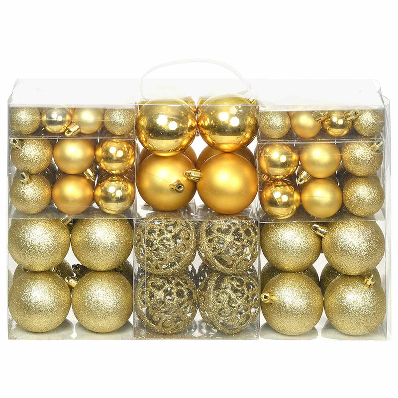 Load image into Gallery viewer, Vidaxl 100-delige kerstballenset 3 4 6 cm goudkleurig
