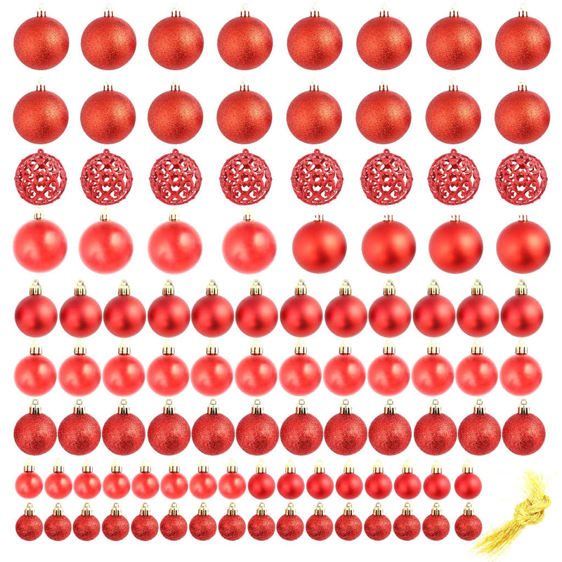 Load image into Gallery viewer, Vidaxl 100-delige kerstballenset 3 4 6 cm rood
