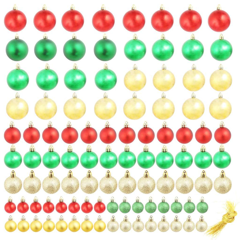 Load image into Gallery viewer, Vidaxl kerstballen 100 st rood goudkleurig groen
