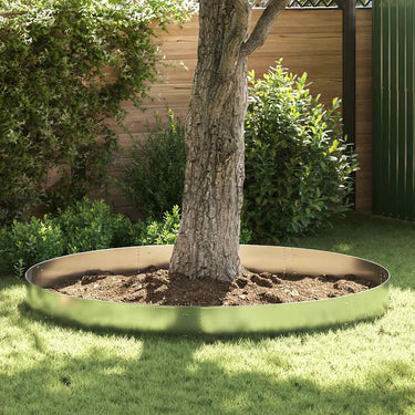Vidaxl grasboorden 10 st 100x20 cm gegalvaniseerd staal
