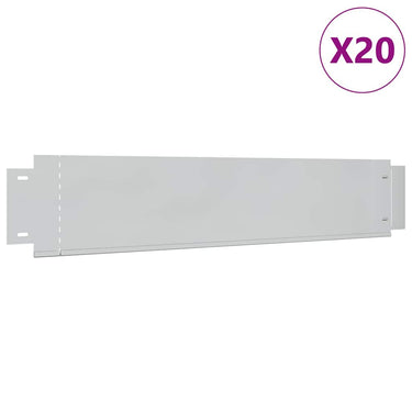 Vidaxl grasboorden 20 st 100x20 cm gegalvaniseerd staal