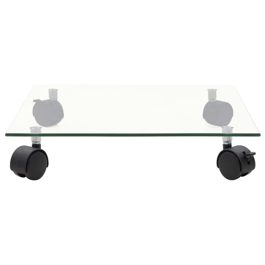 Vidaxl plantenrollers vierkant 35x35 cm gehard glas 2 st