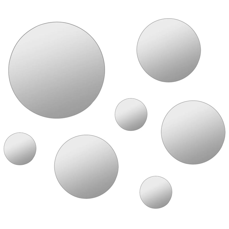 Load image into Gallery viewer, Vidaxl wandspiegelset rond glas 7-delig
