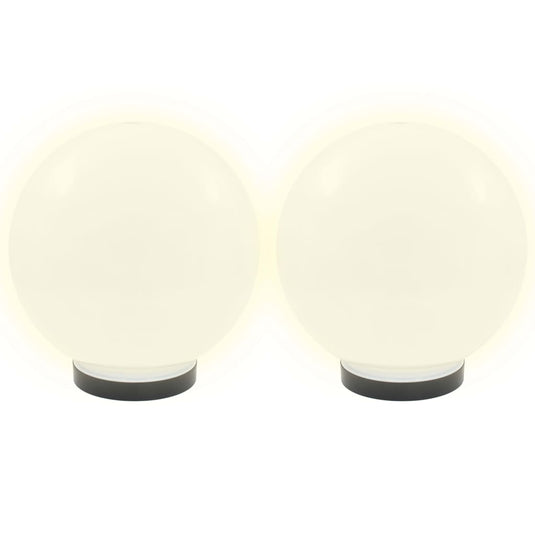 Vidaxl led-bollampen 2 st rond 25 cm pmma