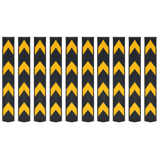 Vidaxl hoekbeschermers reflecterend 80 cm rubber 10 st