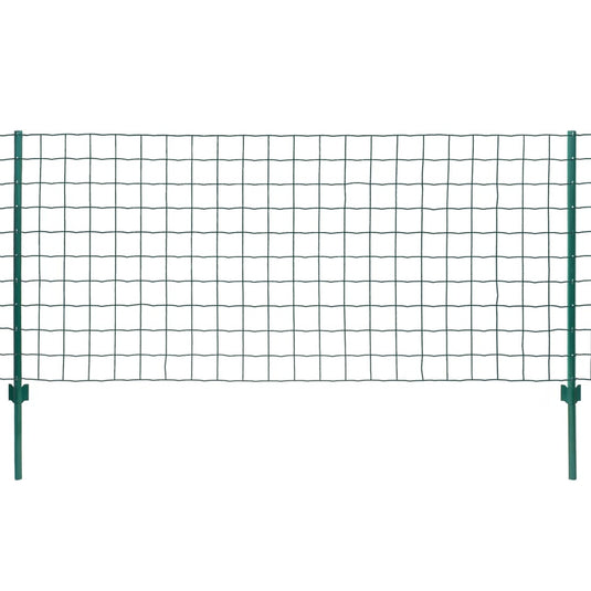 Vidaxl euro hek 20x1,2 m staal groen