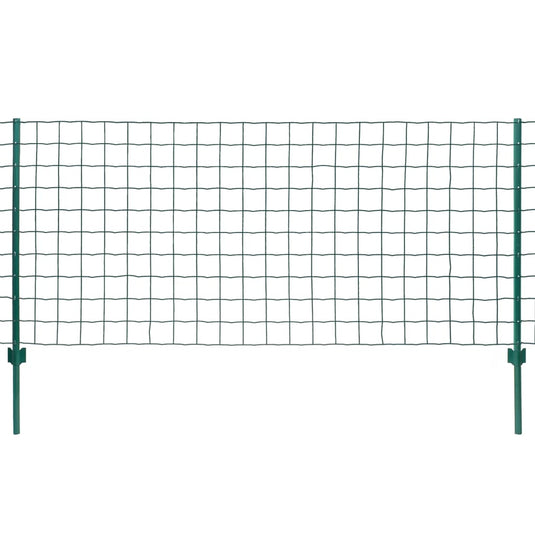 Vidaxl euro hek 20x1,5 m staal groen