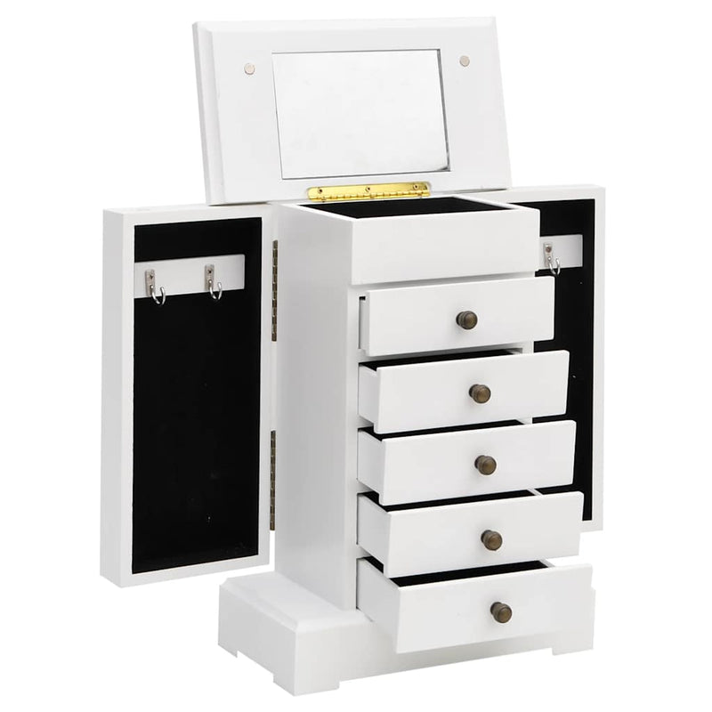 Load image into Gallery viewer, Vidaxl sieradenkastje met spiegel 25x13,5x34 cm mdf
