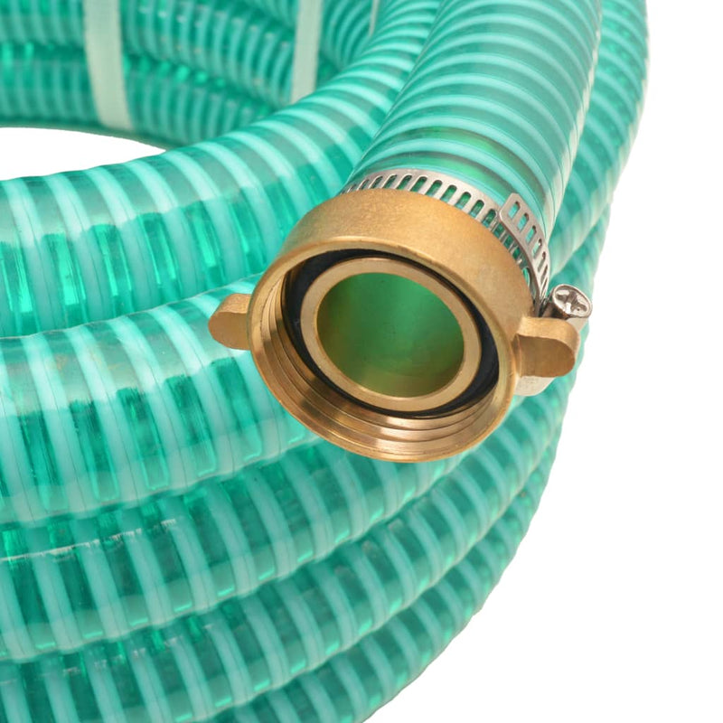 Load image into Gallery viewer, Vidaxl zuigslang met messing koppelingen 7 m 25 mm groen
