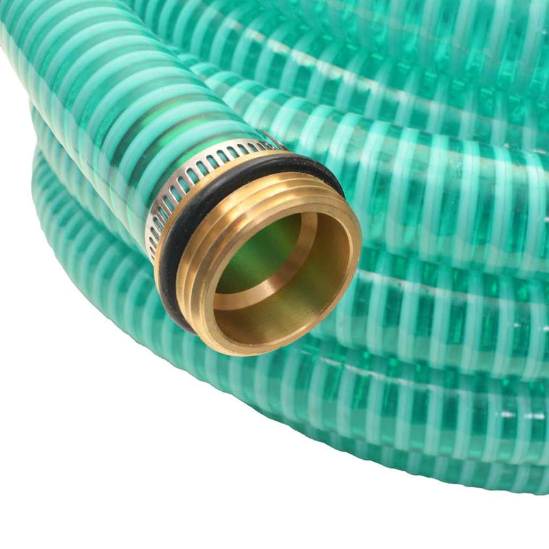 Load image into Gallery viewer, Vidaxl zuigslang met messing koppelingen 10 m 25 mm groen
