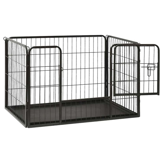 Vidaxl puppyren 91,5x59x61 cm staal