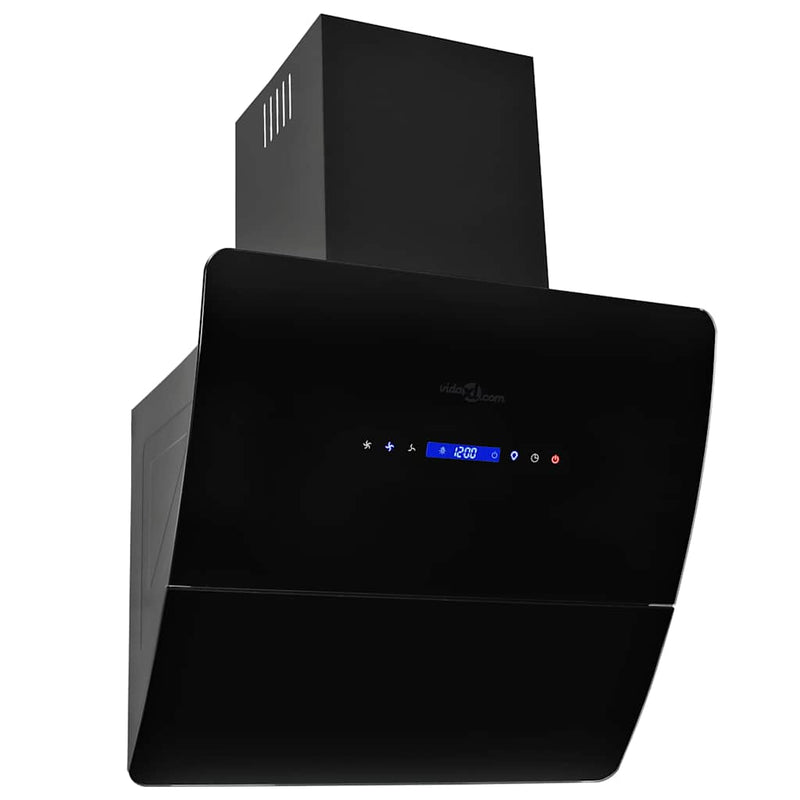 Load image into Gallery viewer, Vidaxl wandafzuigkap 756 m³ u 60 cm roestvrij staal zwart
