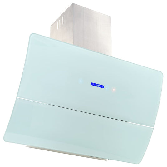 VidaXL Wandafzuigkap 756 m³ u 90 cm roestvrij staal wit