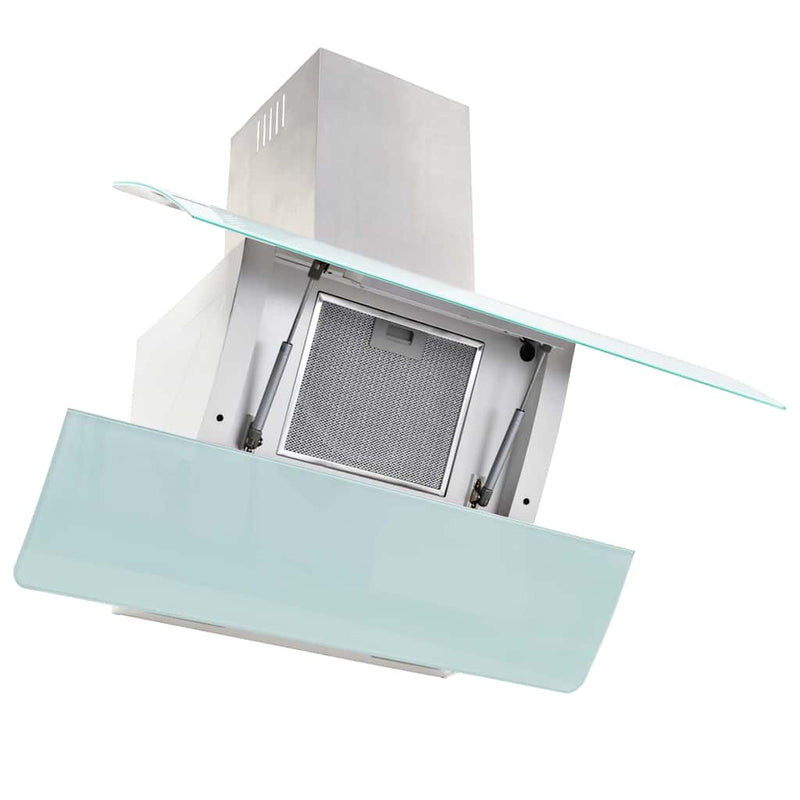 Load image into Gallery viewer, VidaXL Wandafzuigkap 756 m³ u 90 cm roestvrij staal wit
