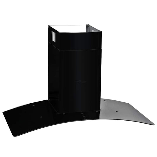 Vidaxl wandafzuigkap 756 m³ u 90 cm roestvrij staal zwart