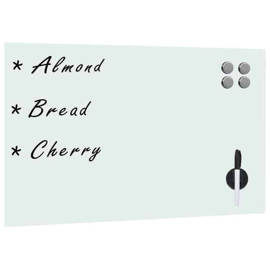 Vidaxl whiteboard voor aan de wand magnetisch 60x40 cm glas