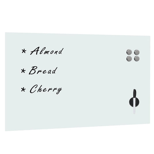 Vidaxl whiteboard voor aan de wand magnetisch 100x60 cm glas