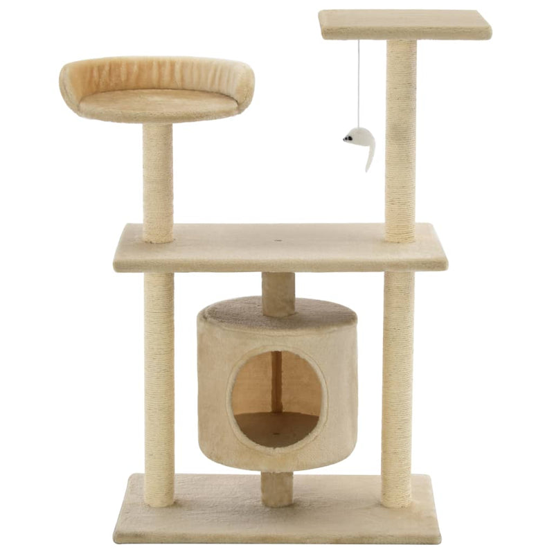 Load image into Gallery viewer, Vidaxl kattenkrabpaal met sisal krabpalen 95 cm beige
