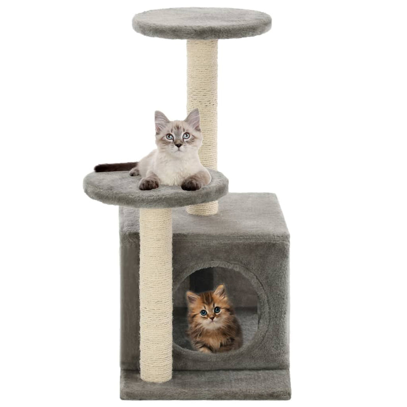 Load image into Gallery viewer, Vidaxl kattenkrabpaal met sisal krabpalen 60 cm grijs
