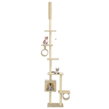 Vidaxl kattenkrabpaal met sisal krabpalen 260 cm beige