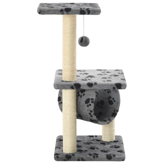 Vidaxl kattenkrabpaal met sisal krabpalen 65 cm pootafdrukken grijs