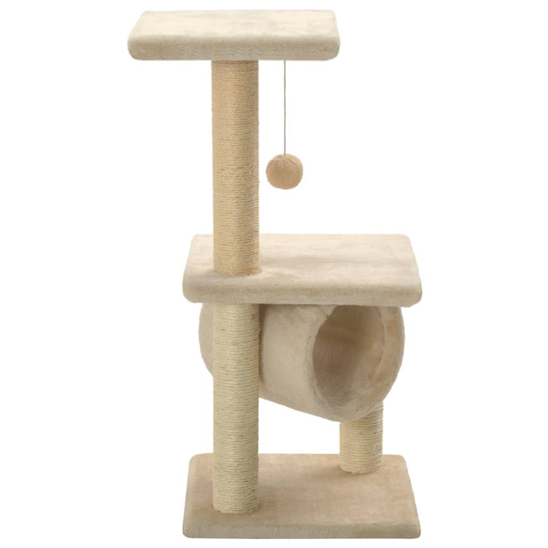 Load image into Gallery viewer, Vidaxl kattenkrabpaal met sisal krabpalen 65 cm beige
