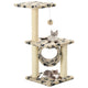 Vidaxl kattenkrabpaal met sisal krabpalen 65 cm pootafdrukken beige