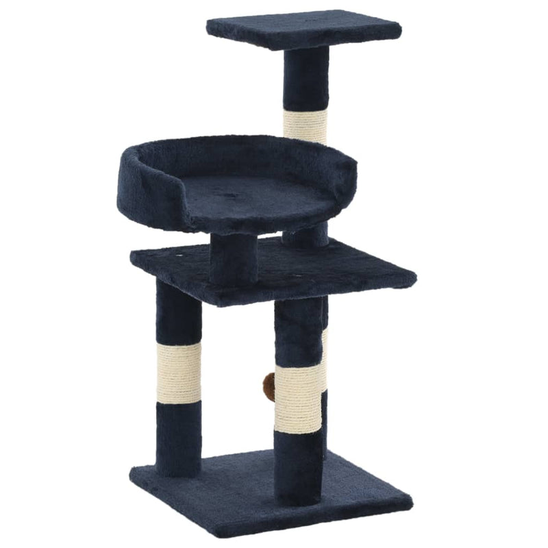 Load image into Gallery viewer, Vidaxl kattenkrabpaal met sisal krabpalen 65 cm blauw

