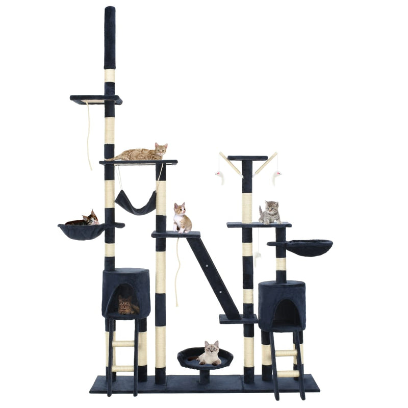 Load image into Gallery viewer, Vidaxl kattenkrabpaal met sisal krabpalen 230-250 cm blauw
