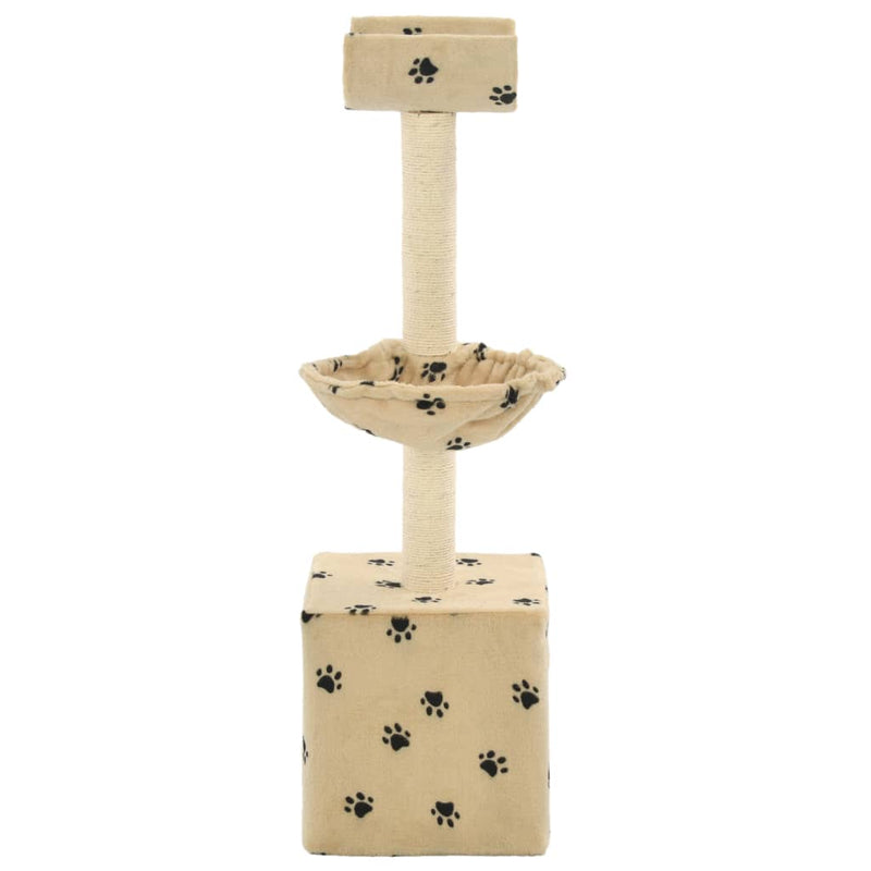 Load image into Gallery viewer, Vidaxl kattenkrabpaal met sisal krabpalen 105 cm pootafdrukken beige
