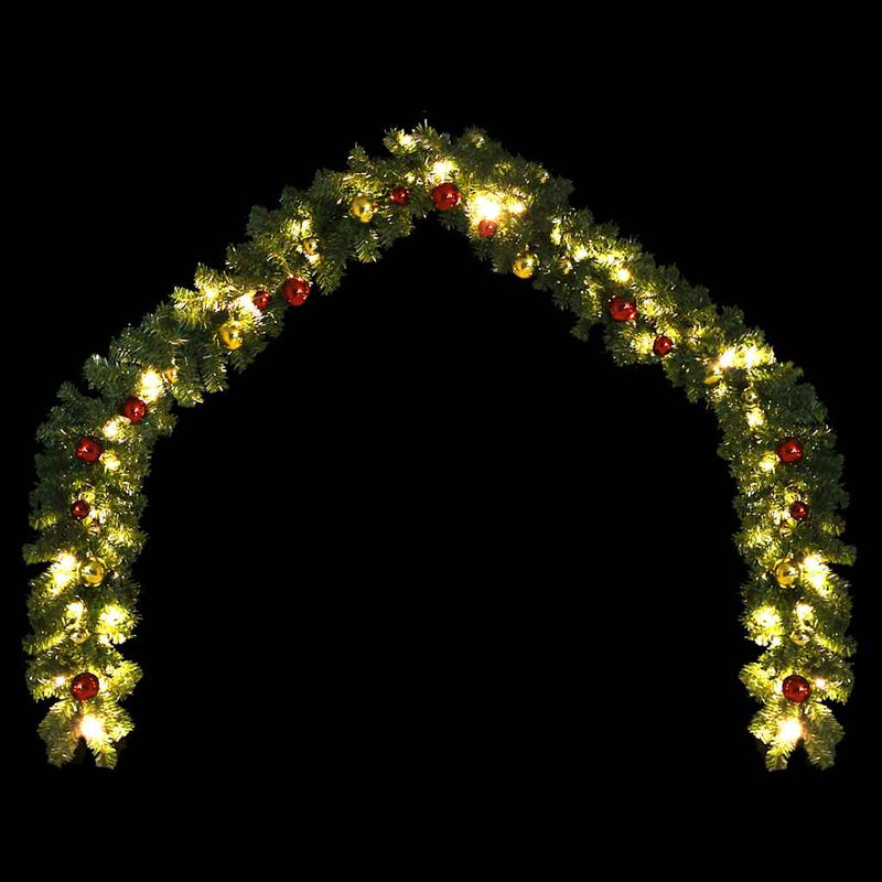Load image into Gallery viewer, Vidaxl kerstslinger versierd met kerstballen en led-lampjes 20 m
