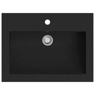 Vidaxl wasbak 600x450x120 mm graniet zwart