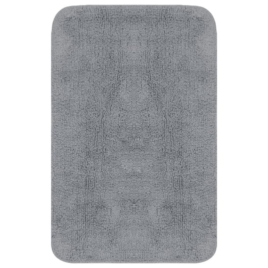 Vidaxl badmattenset stof grijs 3-delig