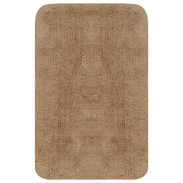 Vidaxl badmattenset stof beige 3-delig