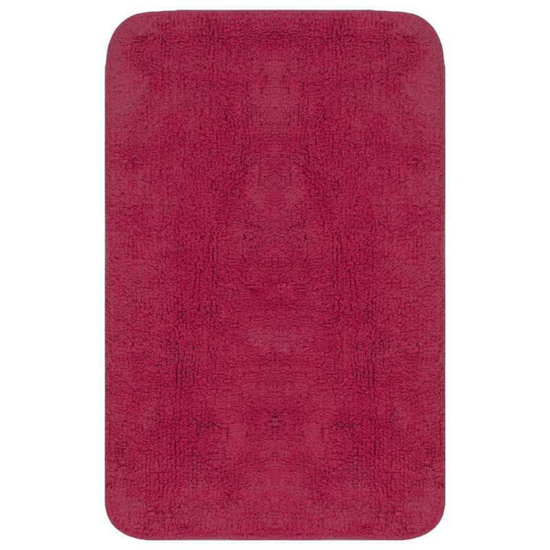 Load image into Gallery viewer, Vidaxl badmattenset stof fuchsia 3-delig
