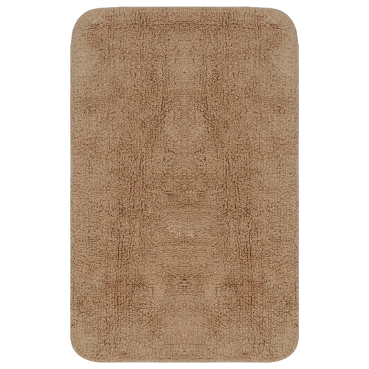 Vidaxl badmattenset stof beige 2-delig