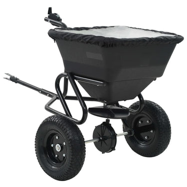 Vidaxl strooiwagen sleepmodel 45 l 125x74x79 cm pvc en staal