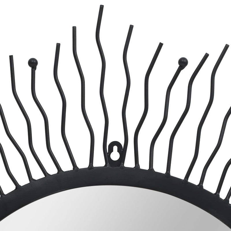 Load image into Gallery viewer, VidaXL Wandspiegel sunburst 80 cm zwart
