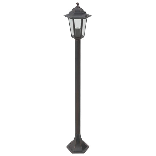 Vidaxl paalverlichting voor tuin e27 110 cm aluminium brons 6 st