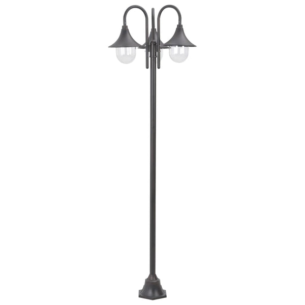 VidaXL Paalverlichting tuin E27 220 cm aluminium brons 3-delig