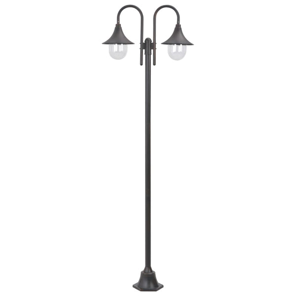 VidaXL Paalverlichting tuin E27 220 cm aluminium brons 2-delig