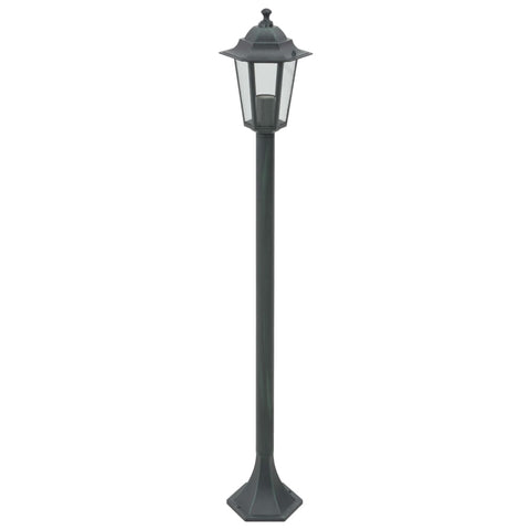 Vidaxl paalverlichting voor tuin e27 110 cm aluminium donkergroen 6 st