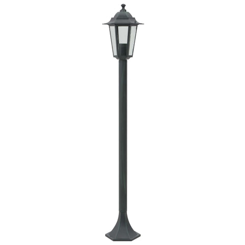 Vidaxl paalverlichting voor tuin e27 110 cm aluminium donkergroen 6 st