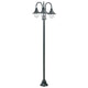 Vidaxl paalverlichting tuin e27 220 cm aluminium donkergroen 3-delig