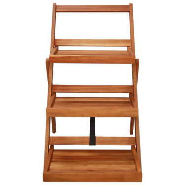 Vidaxl plantenstandaard 3-laags 50x63x80 cm massief acaciahout