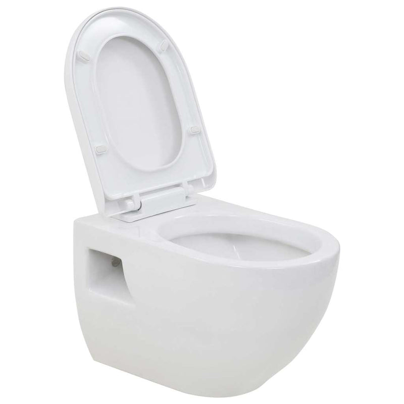 Load image into Gallery viewer, Vidaxl wandtoilet keramiek wit
